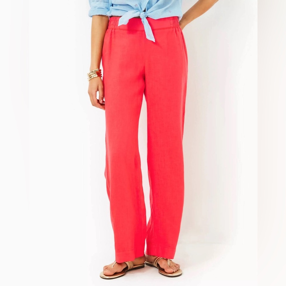 NWT Lilly Pulitzer Deri linen Palazzo Pants